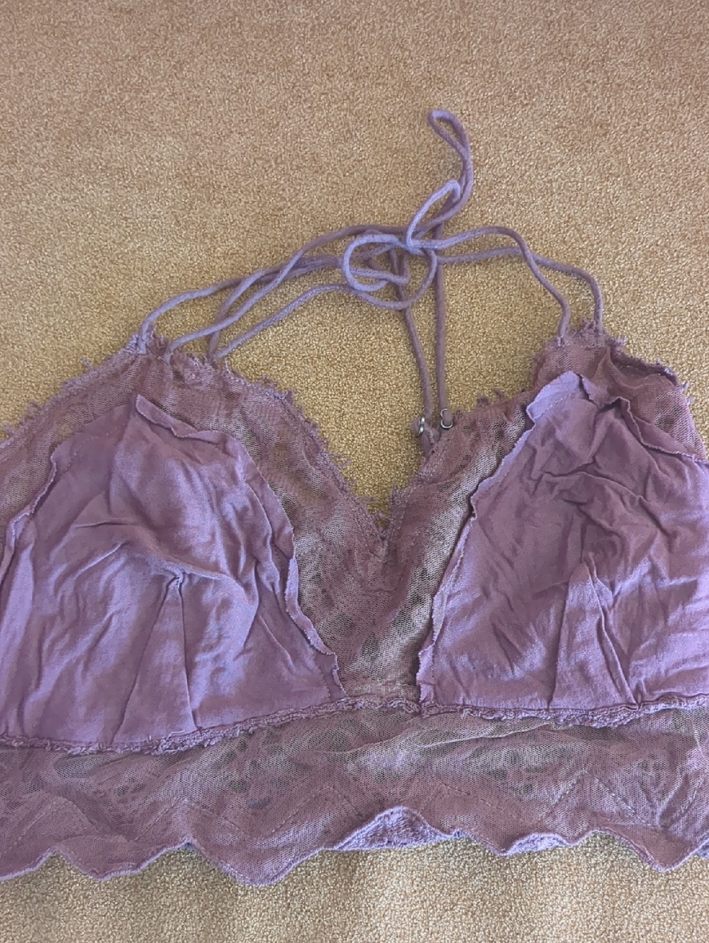 NWOT Free People Lace Purple Bralettes medium - Picture 5 of 5